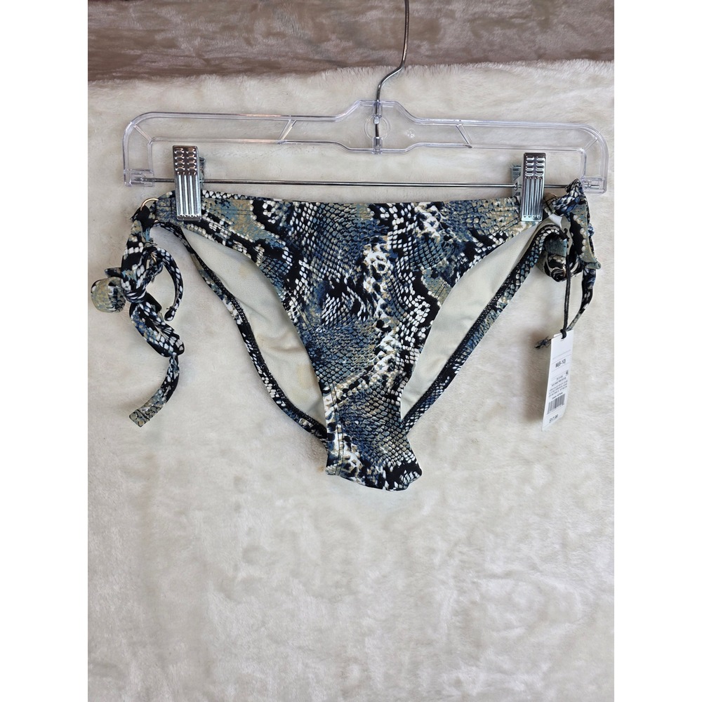 Shade & Shore Blue Snake Print Bikini Set Small Top Medium Bottoms AF018T AF019B - Picture 2 of 14